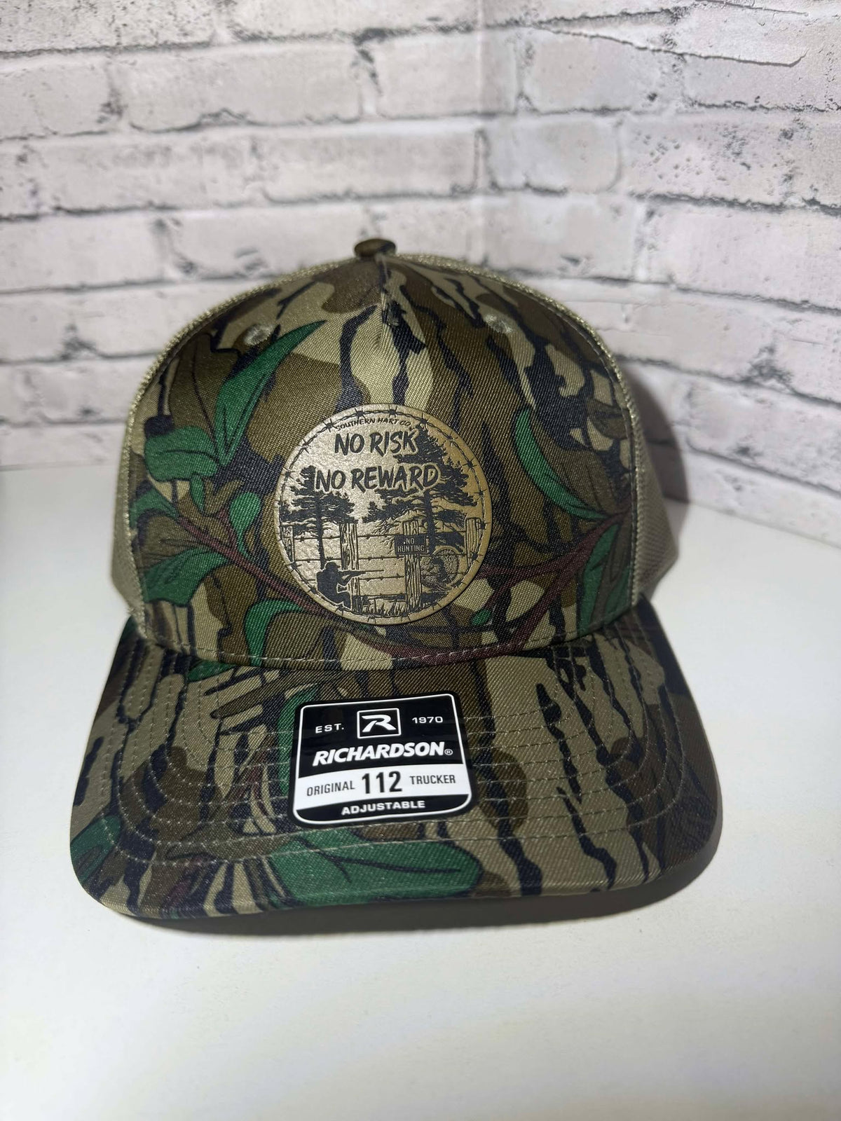 Greenleaf Richardson 112 Hat with Round No Risk No Reward Patch