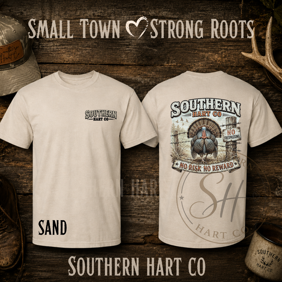 Southern Hart Co “No Risk No Reward” Turkey Tee