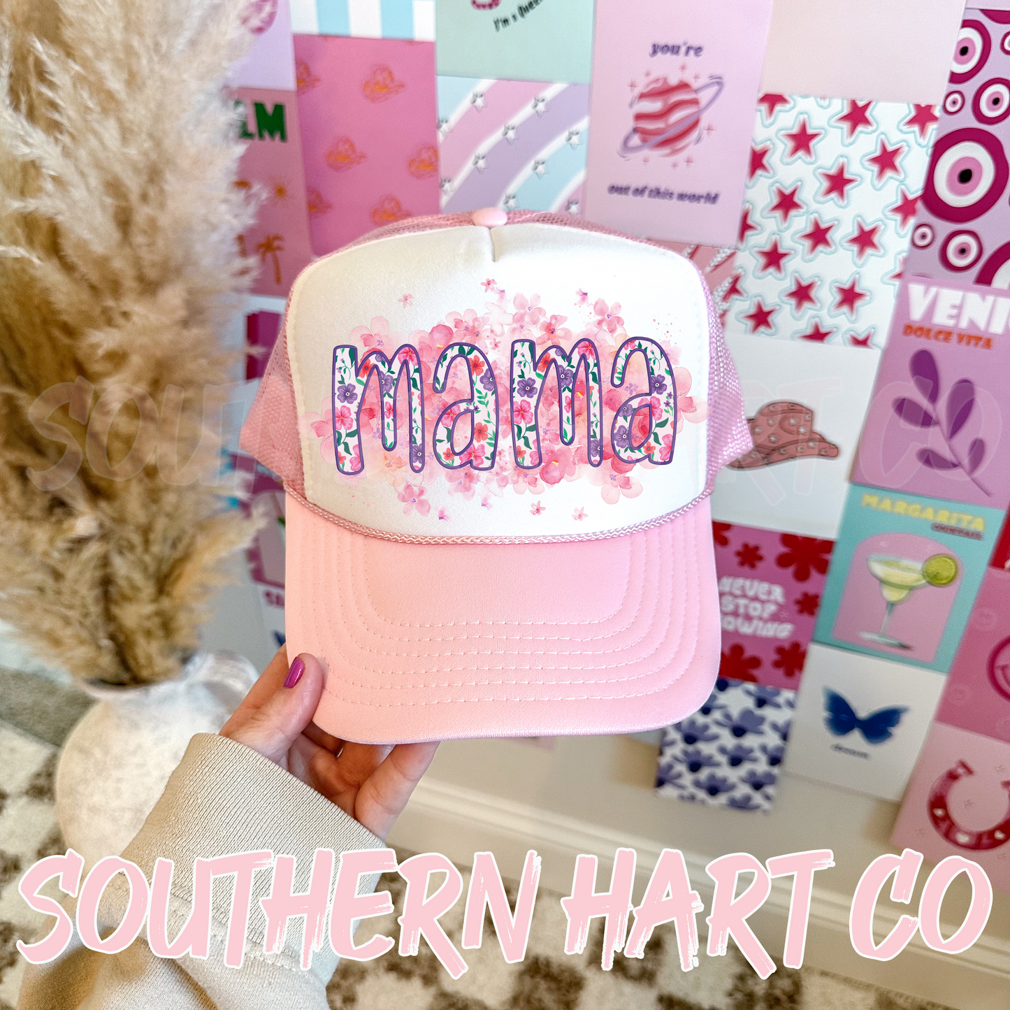 Mama Floral Hat
