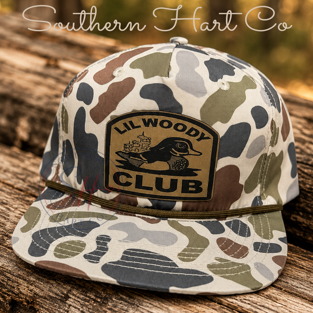 Lil Woody Club Duck Camo Rope Hat | Southern Hunting Hat