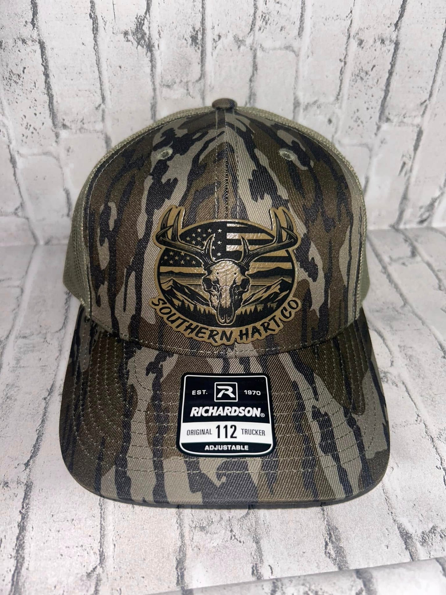 Bottomland Richardson 112 Hat with Deer Skull Patch