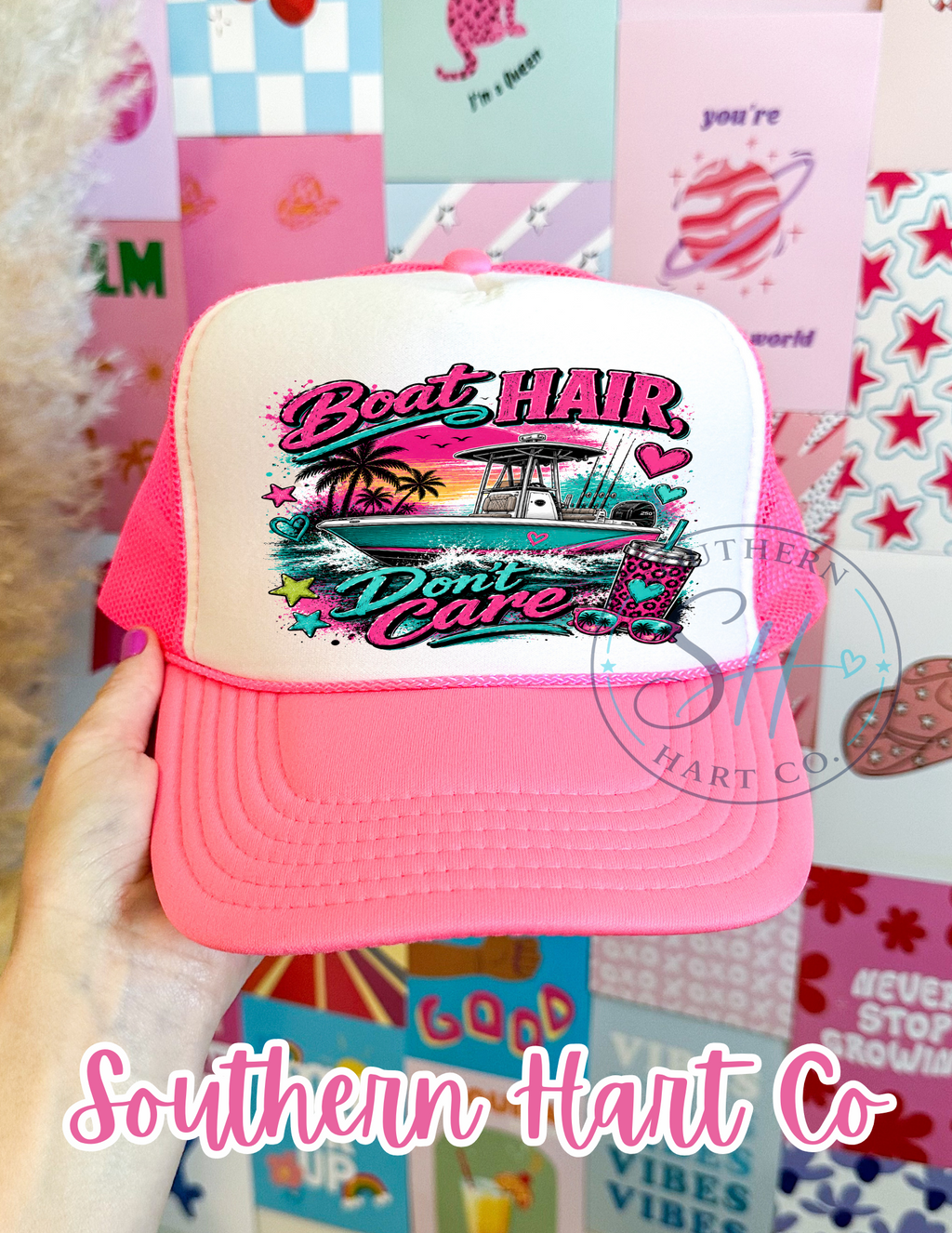 Boat Hair, Don't Care | Premium Foam Trucker Hat