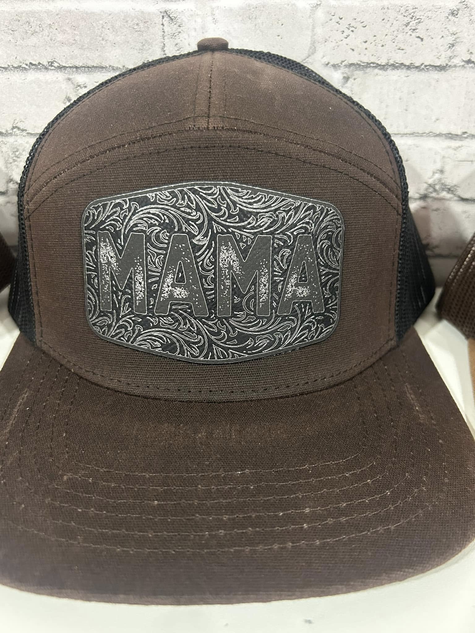 7 Panel Mama Dark Brown Hat