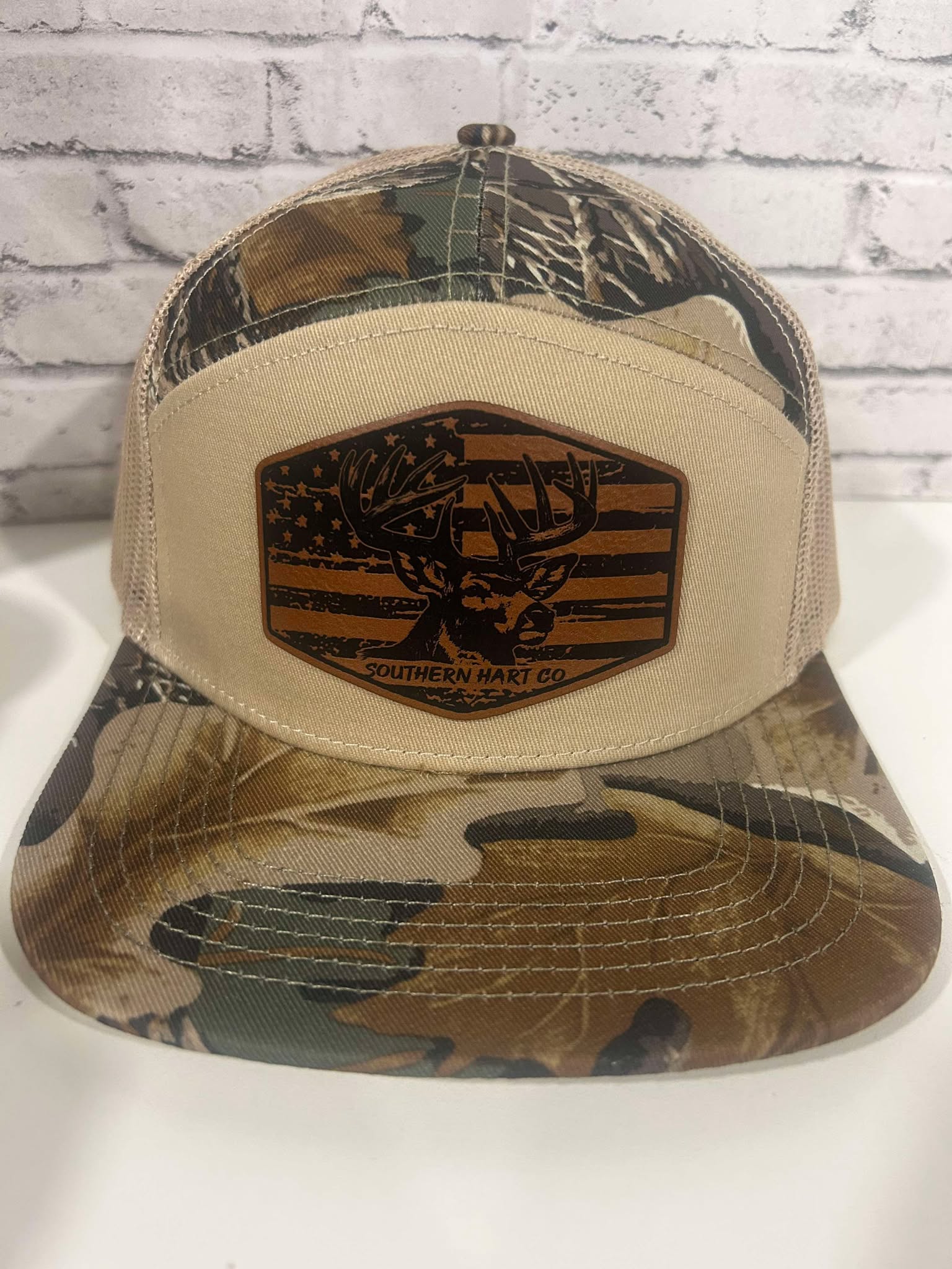 American Flag Deer Advantage 7 Panel Hat