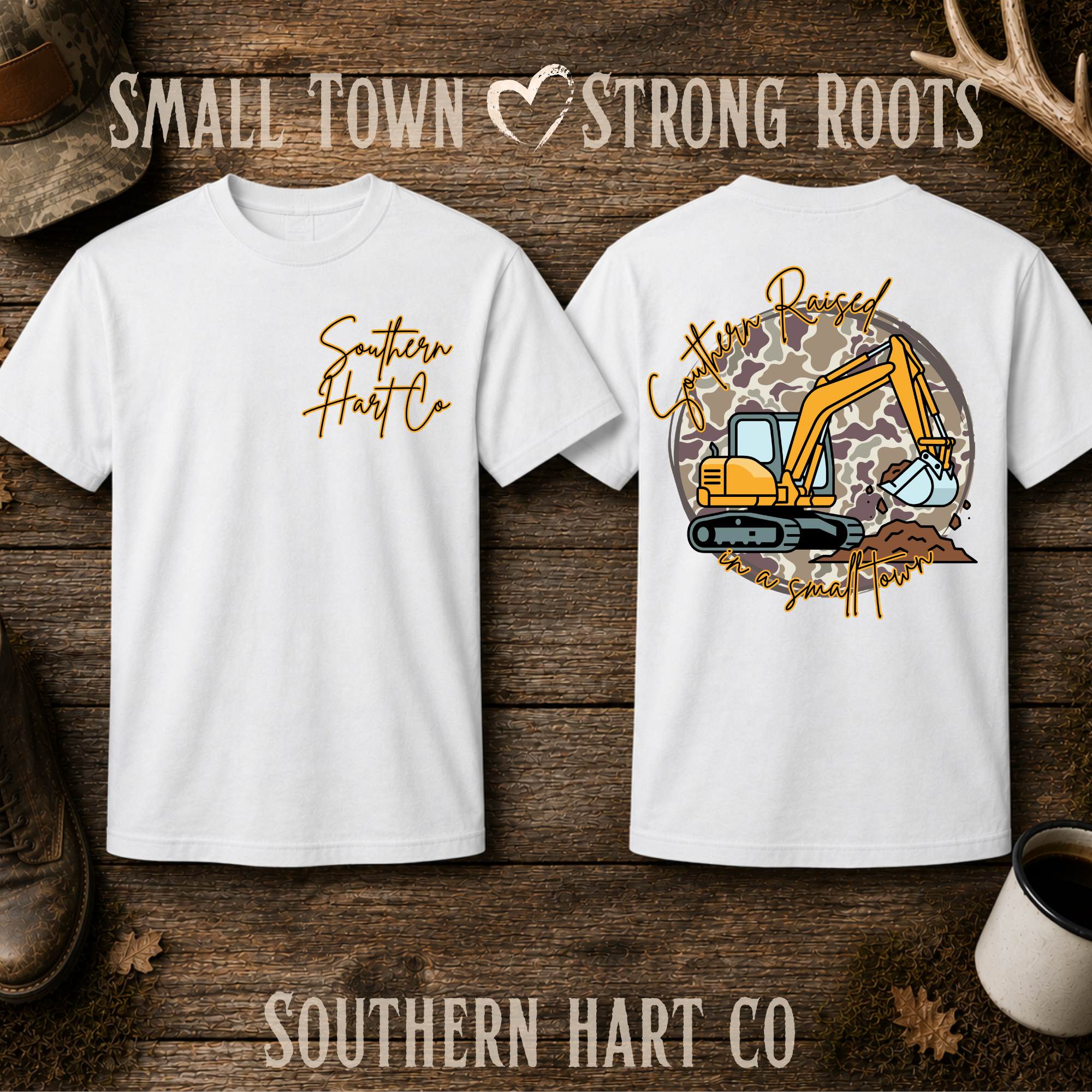 Southern Raised in a Small Town Tee | Southern Hart Co Graphic T-Shirt