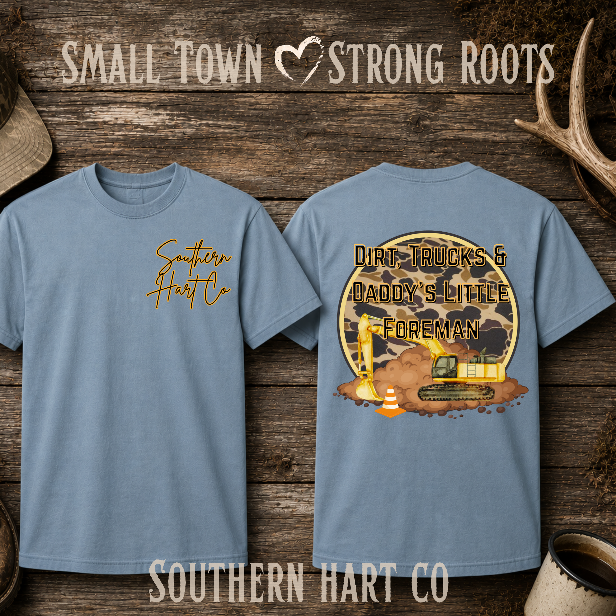 Daddy’s Little Foreman Shirt | Youth Excavator Tee | Southern Hart Co