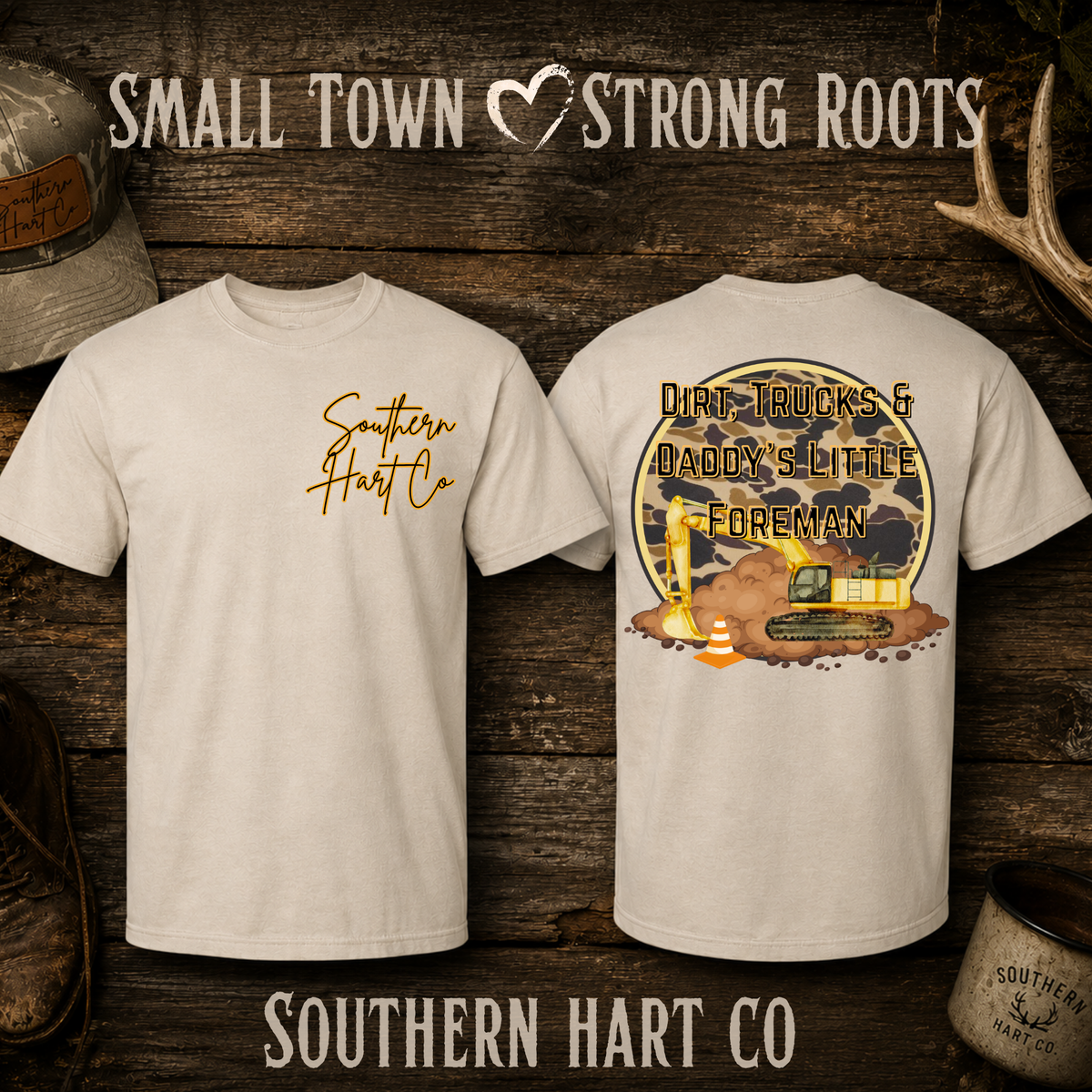 Daddy’s Little Foreman Shirt | Youth Excavator Tee | Southern Hart Co