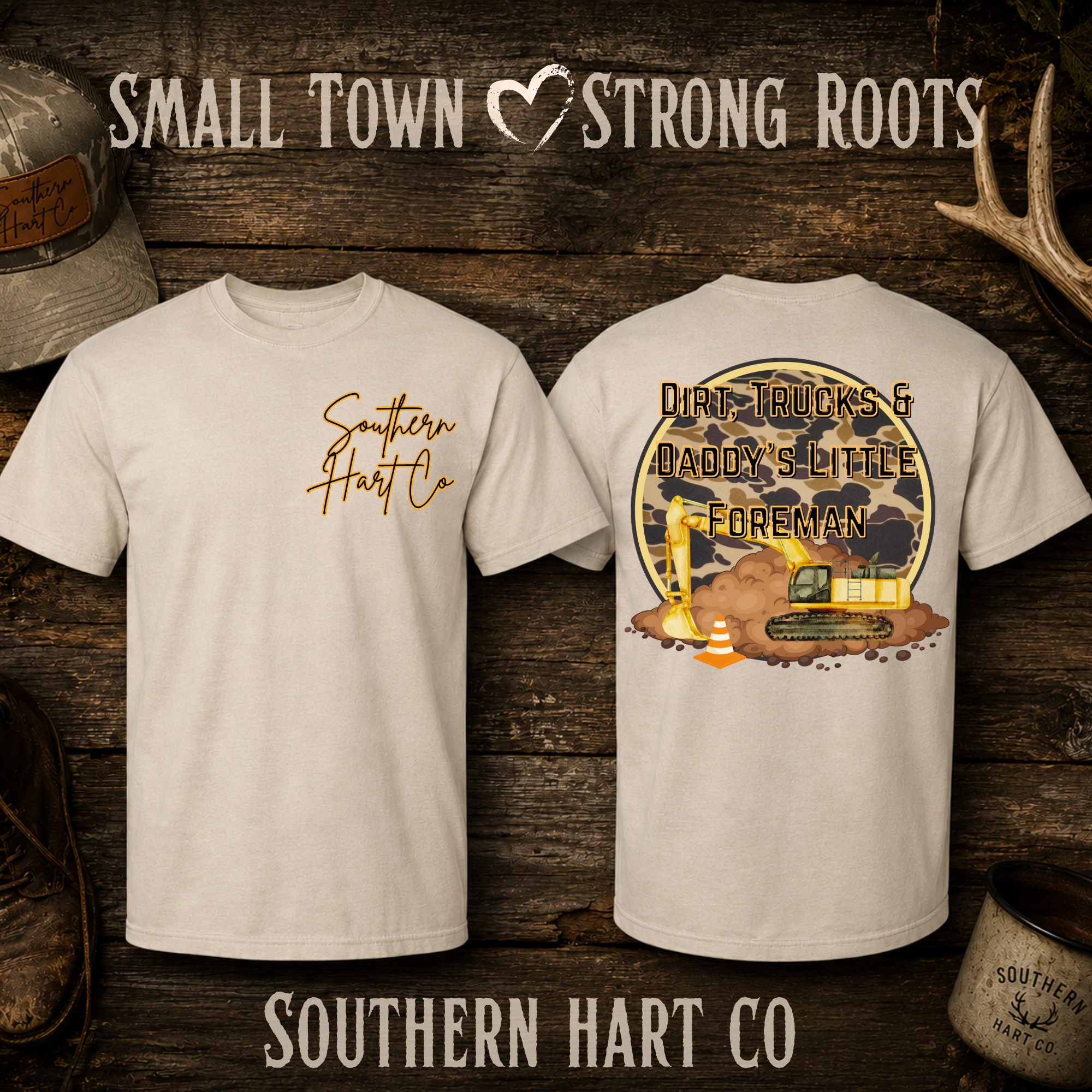 Daddy’s Little Foreman Shirt | Youth Excavator Tee | Southern Hart Co