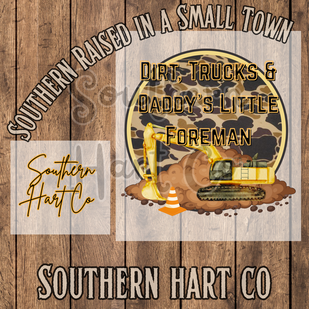 Daddy’s Little Foreman Shirt | Youth Excavator Tee | Southern Hart Co
