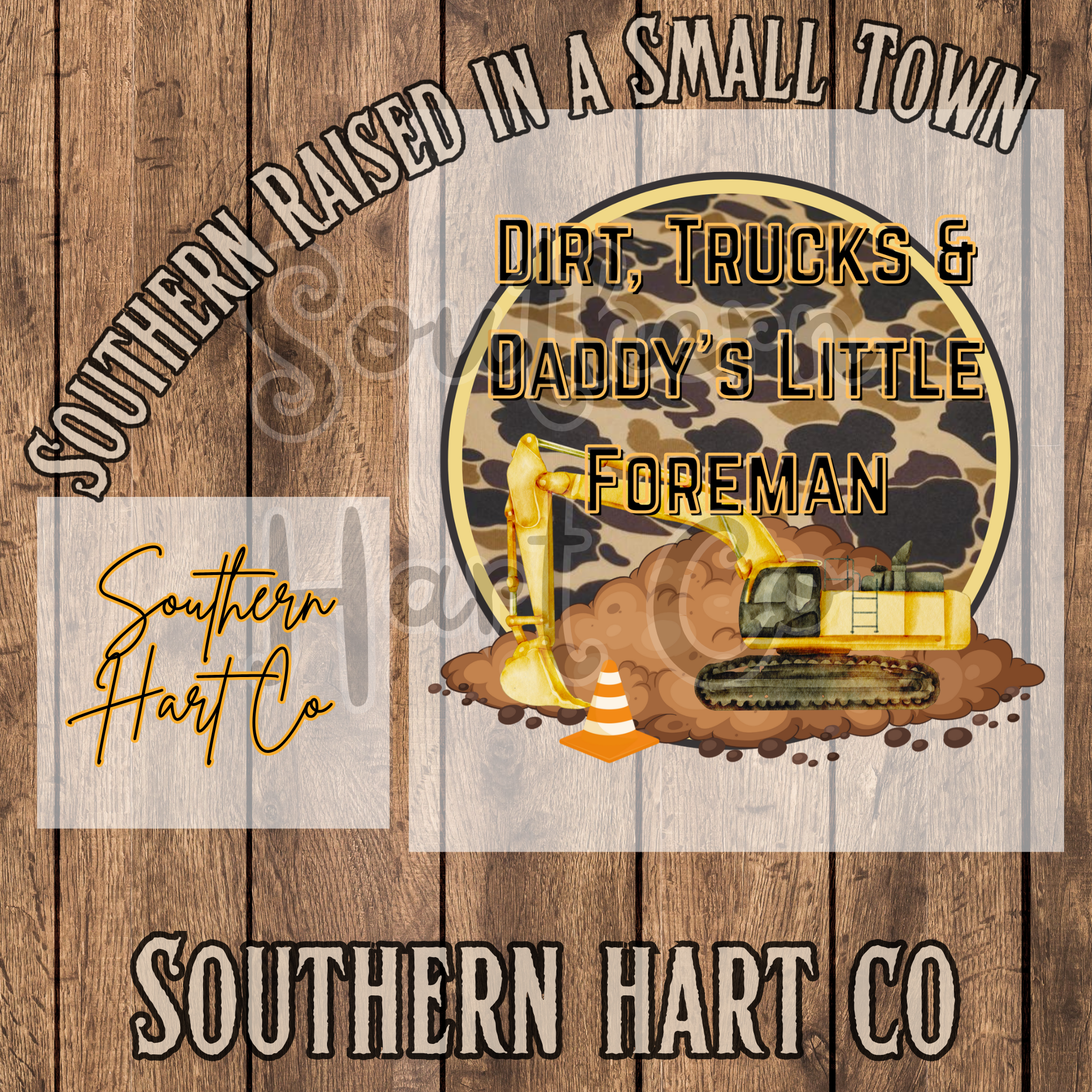 Daddy’s Little Foreman Shirt | Youth Excavator Tee | Southern Hart Co