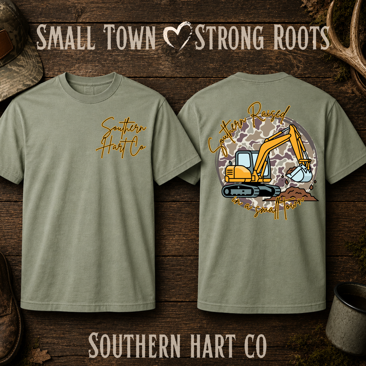 Southern Raised in a Small Town Tee | Southern Hart Co Graphic T-Shirt