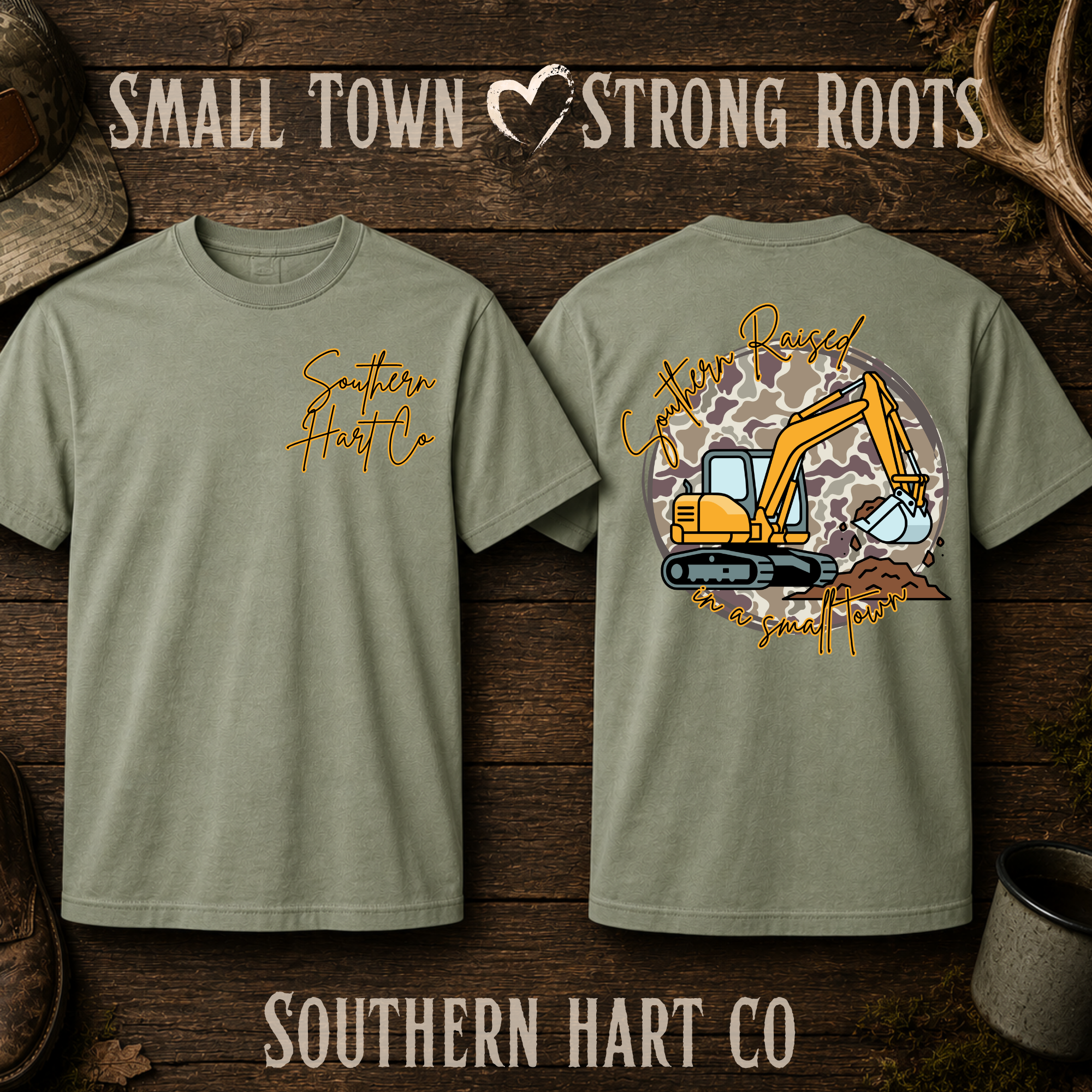 Southern Raised in a Small Town Tee | Southern Hart Co Graphic T-Shirt