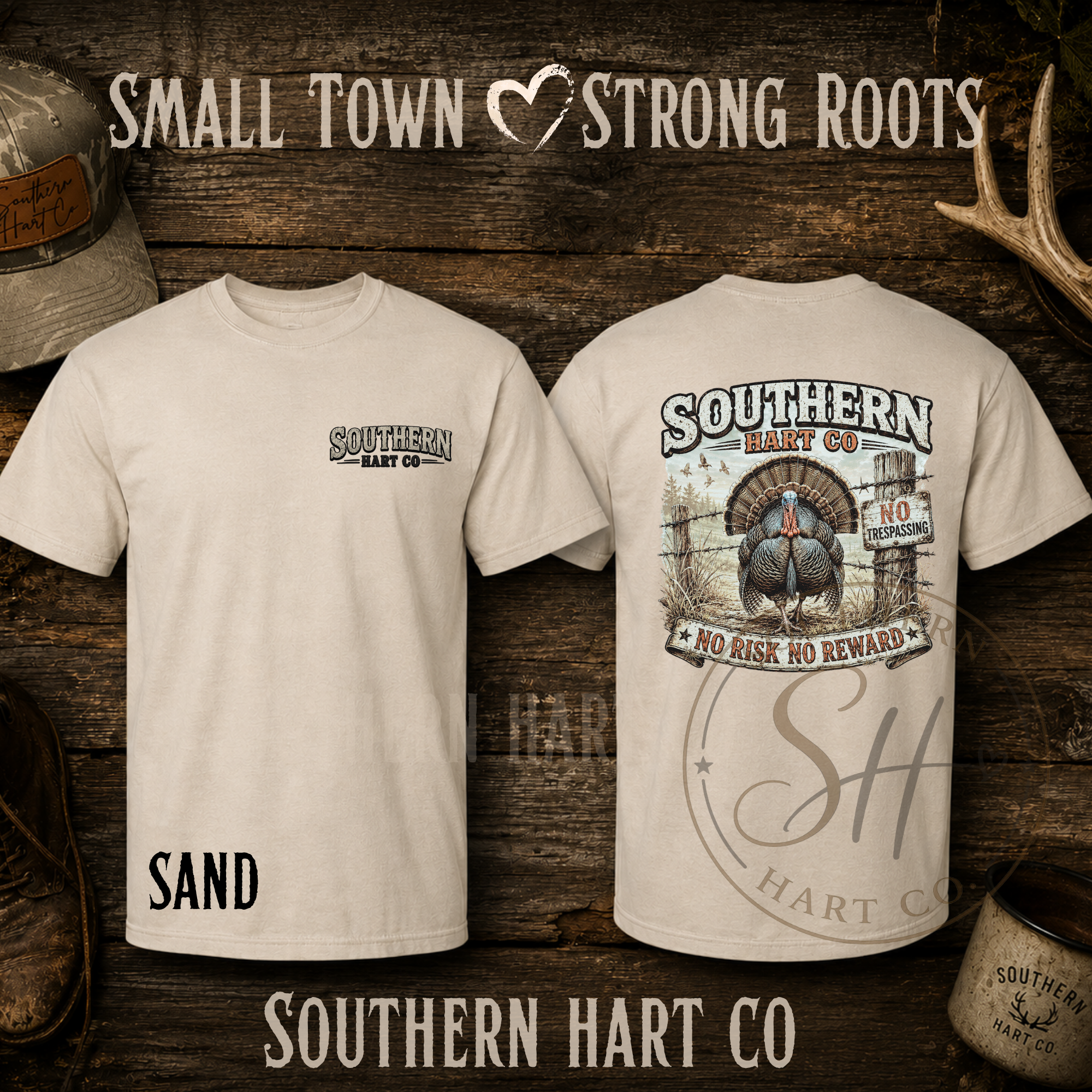 Southern Hart Co “No Risk No Reward” Turkey Tee