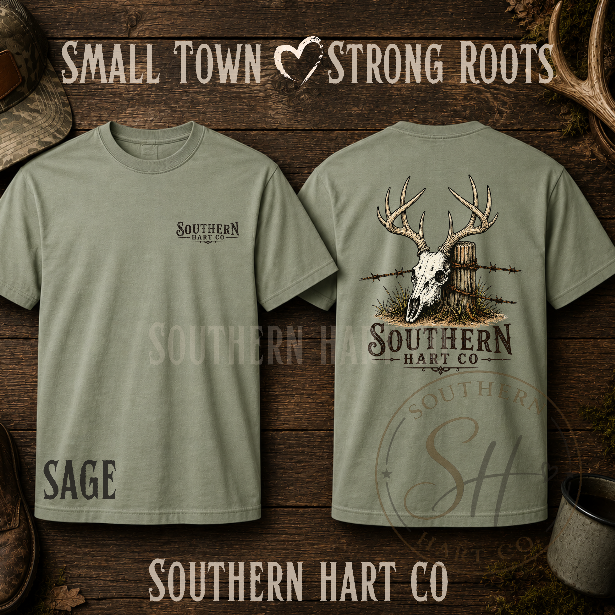 Southern Hart Co Deer Skull Tee
