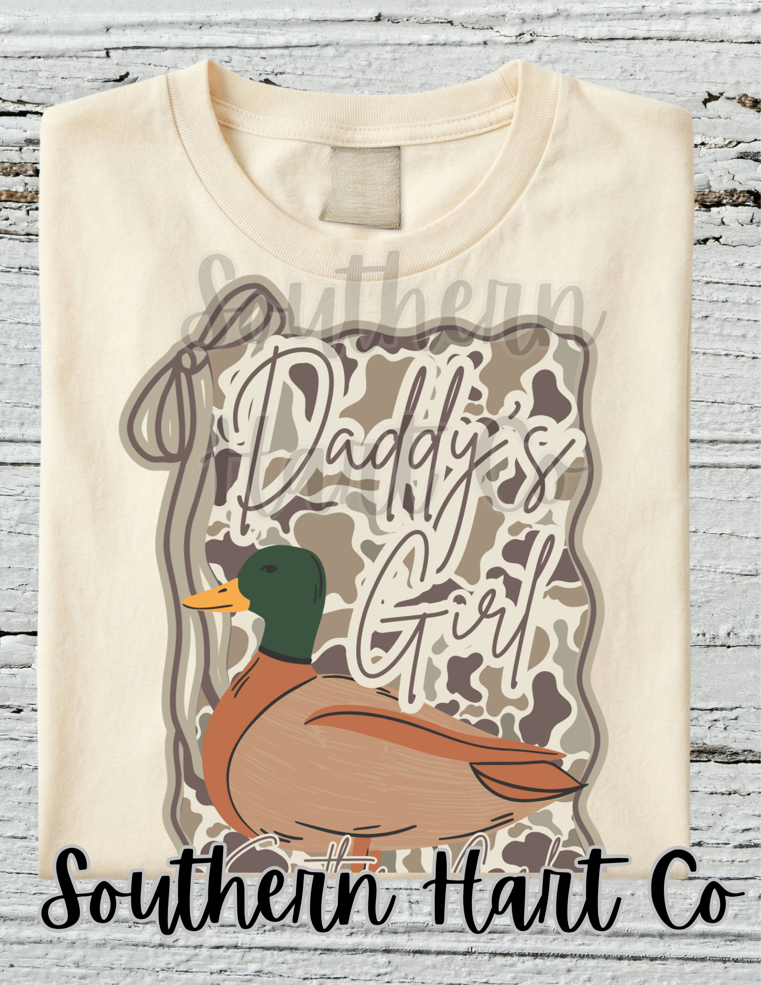 Daddy’s Girl Duck Tee – Cream & Pink Options