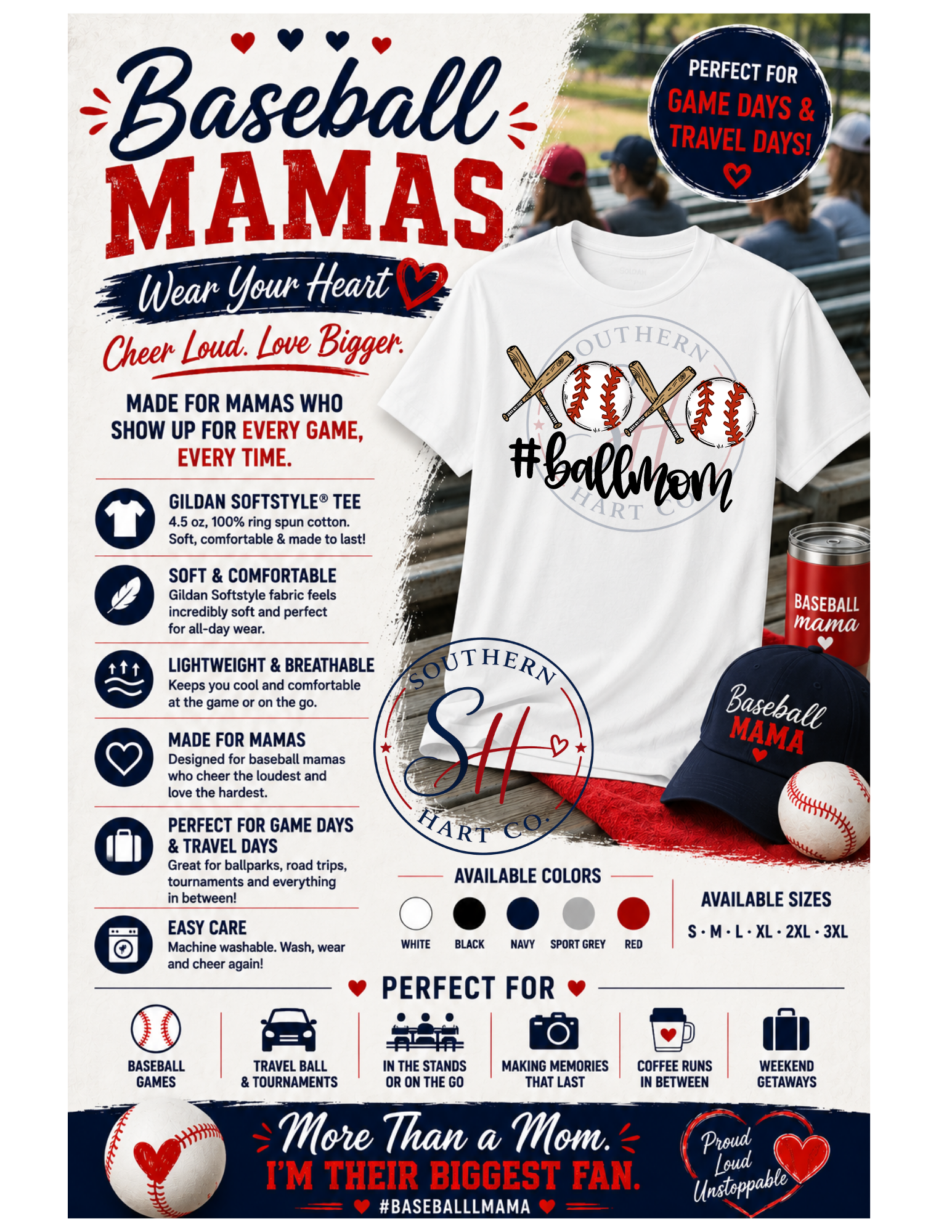 Ball Mom Shirt – Perfect for Cooperstown & Travel Ball