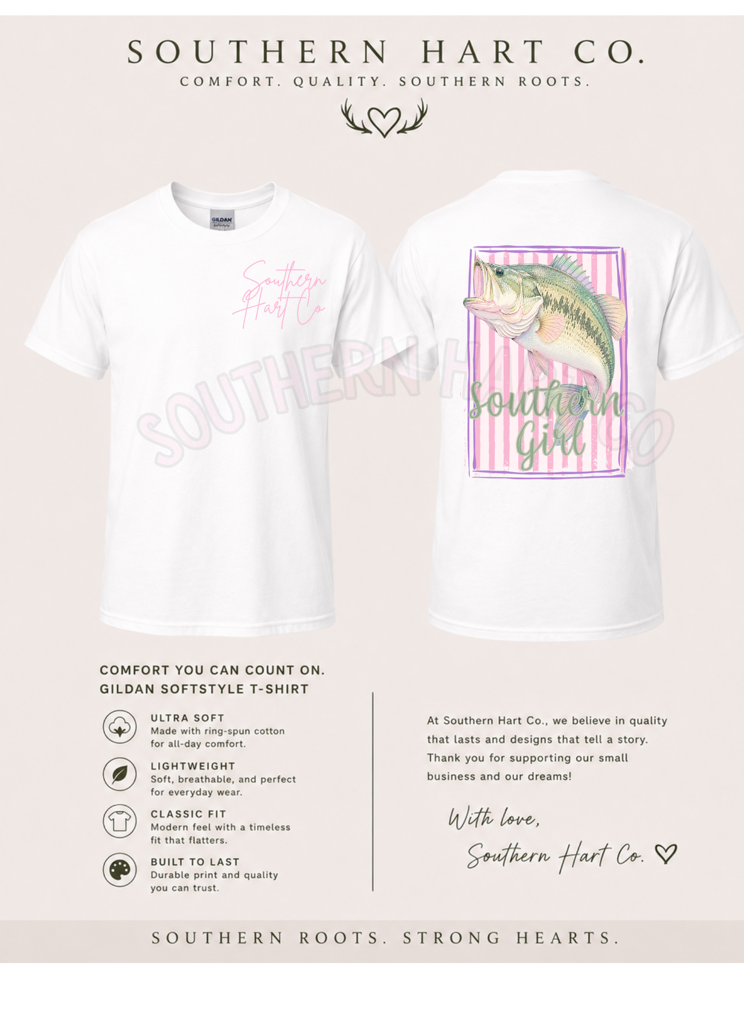 Southern Girl Bass Fishing Tee