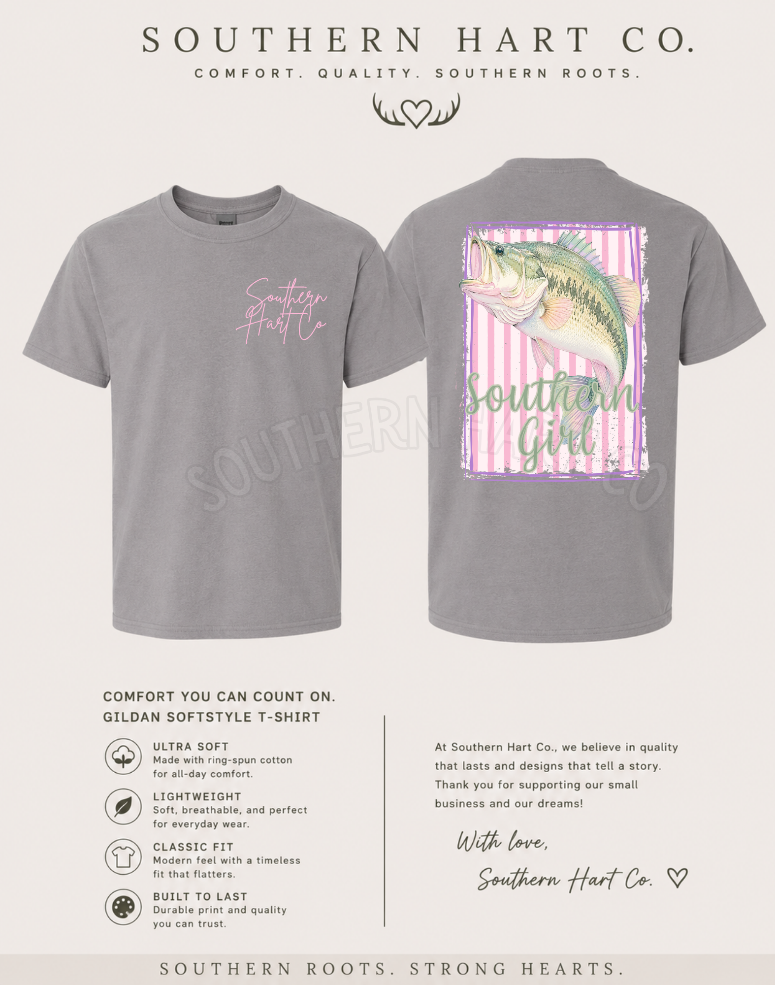 Southern Girl Bass Fishing Tee