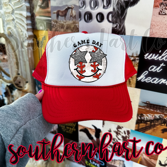 Game Day Trucker Hat | Baseball Mom Foam Trucker Hat