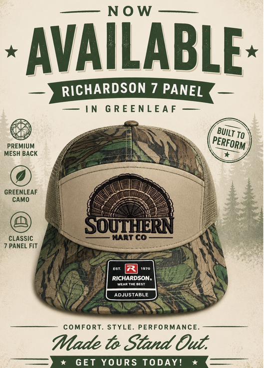 Southern Hart Co. Turkey Hat – Richardson 7 Panel Greenleaf