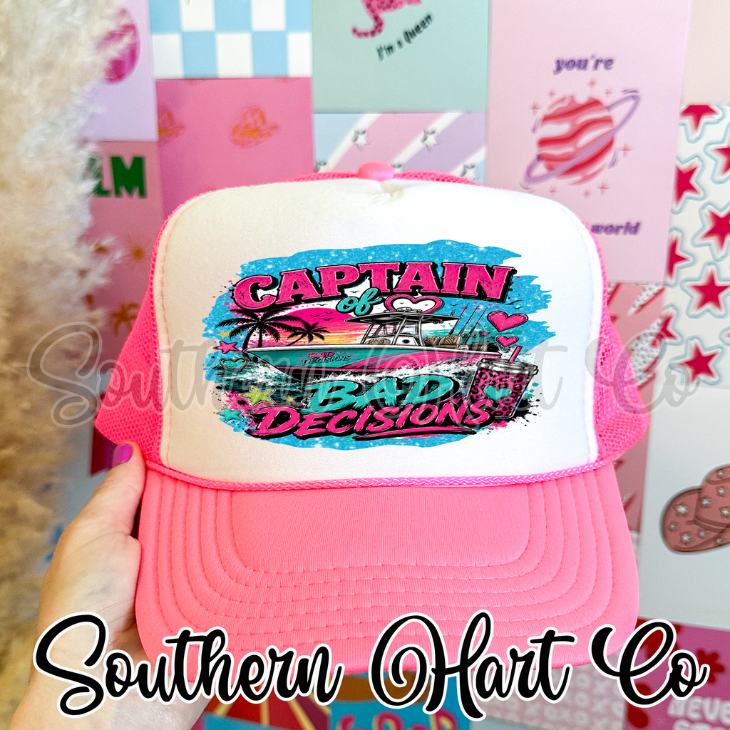 Captain of Bad Decisions | Premium Foam Trucker Hat