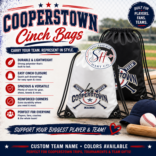 Cooperstown Cinch Bag | Personalized Baseball Tournament Bag