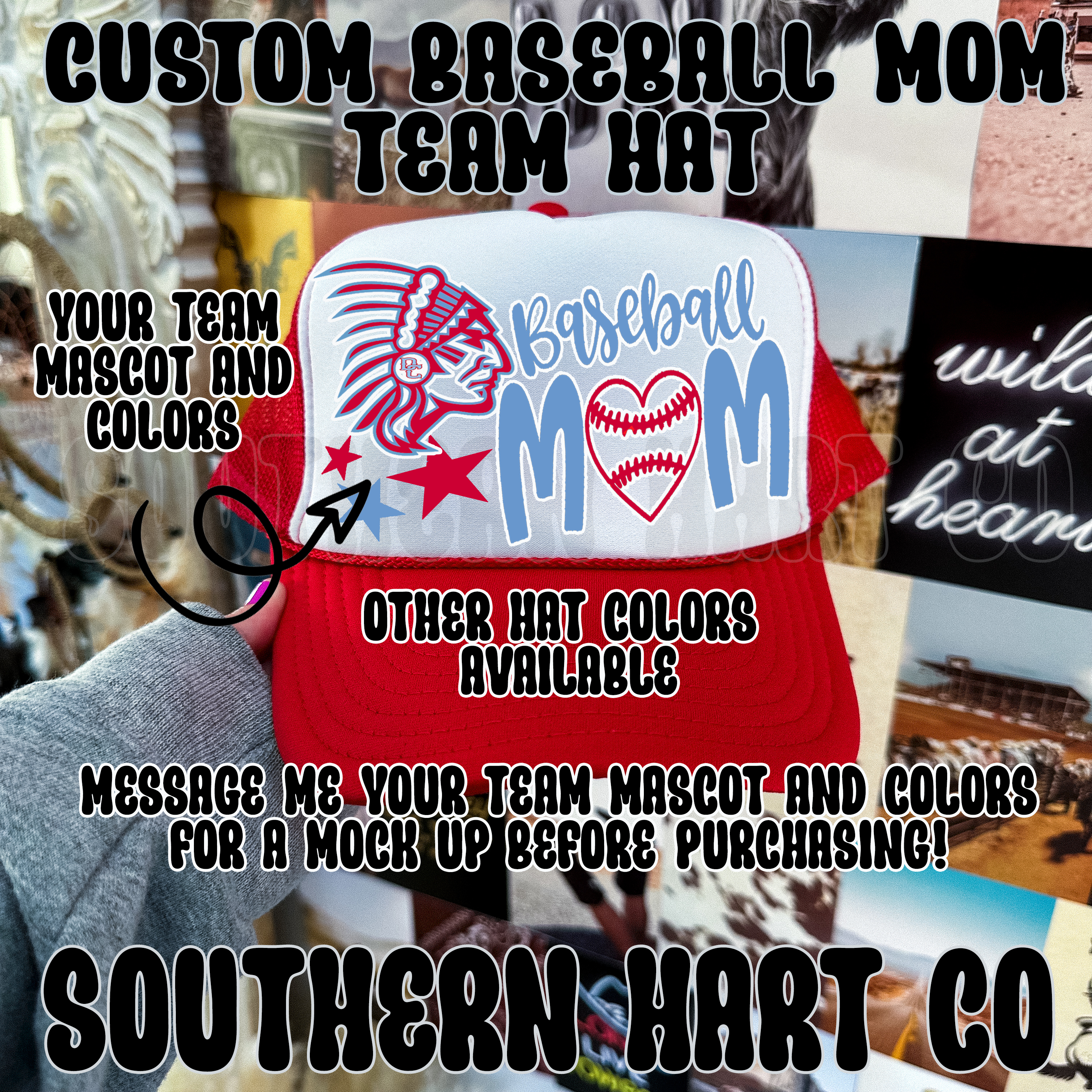 Customized Baseball Team Hat