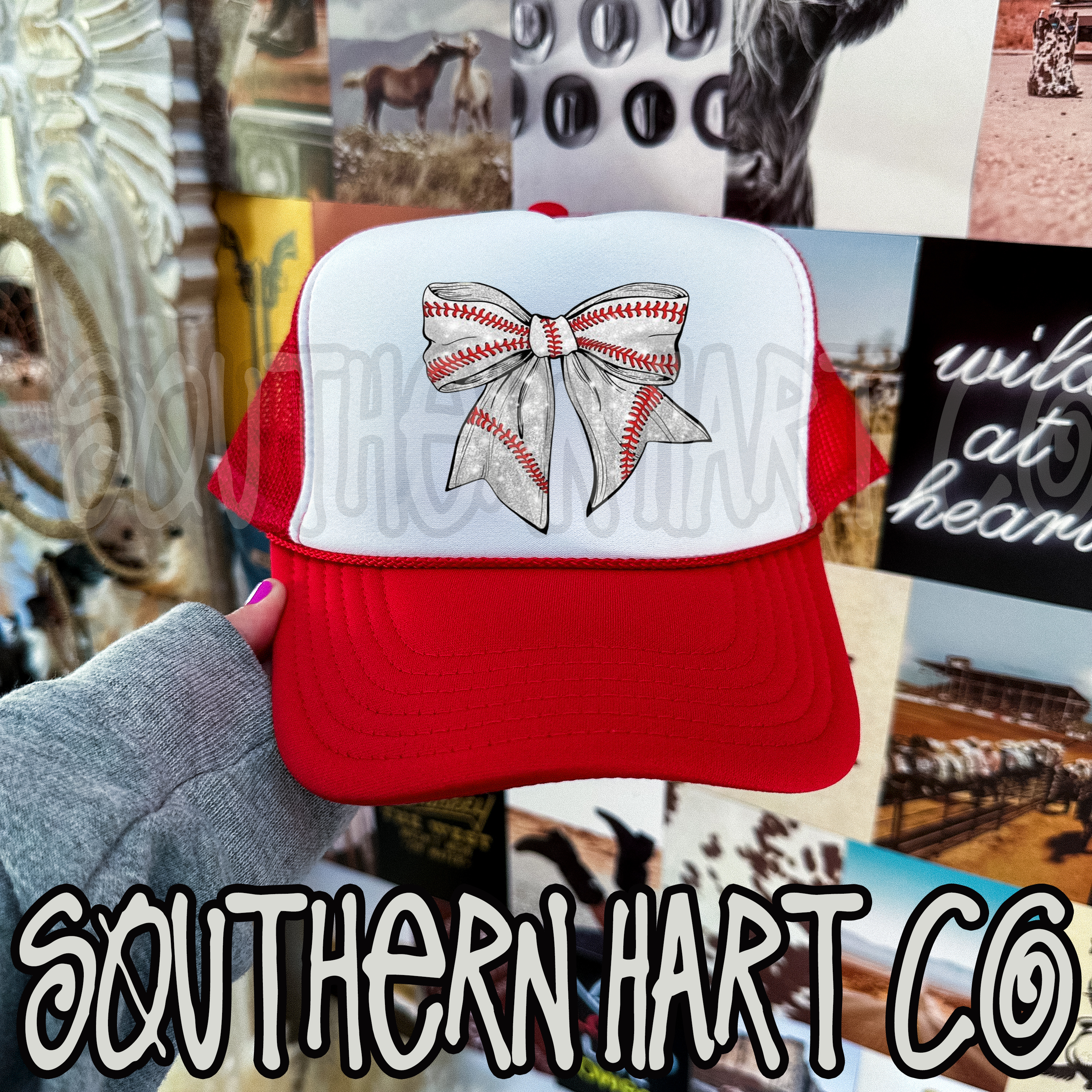 Baseball Coquette Bow Hat