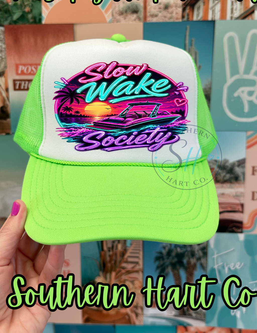 Slow Wake Society | Premium Foam Trucker Hat