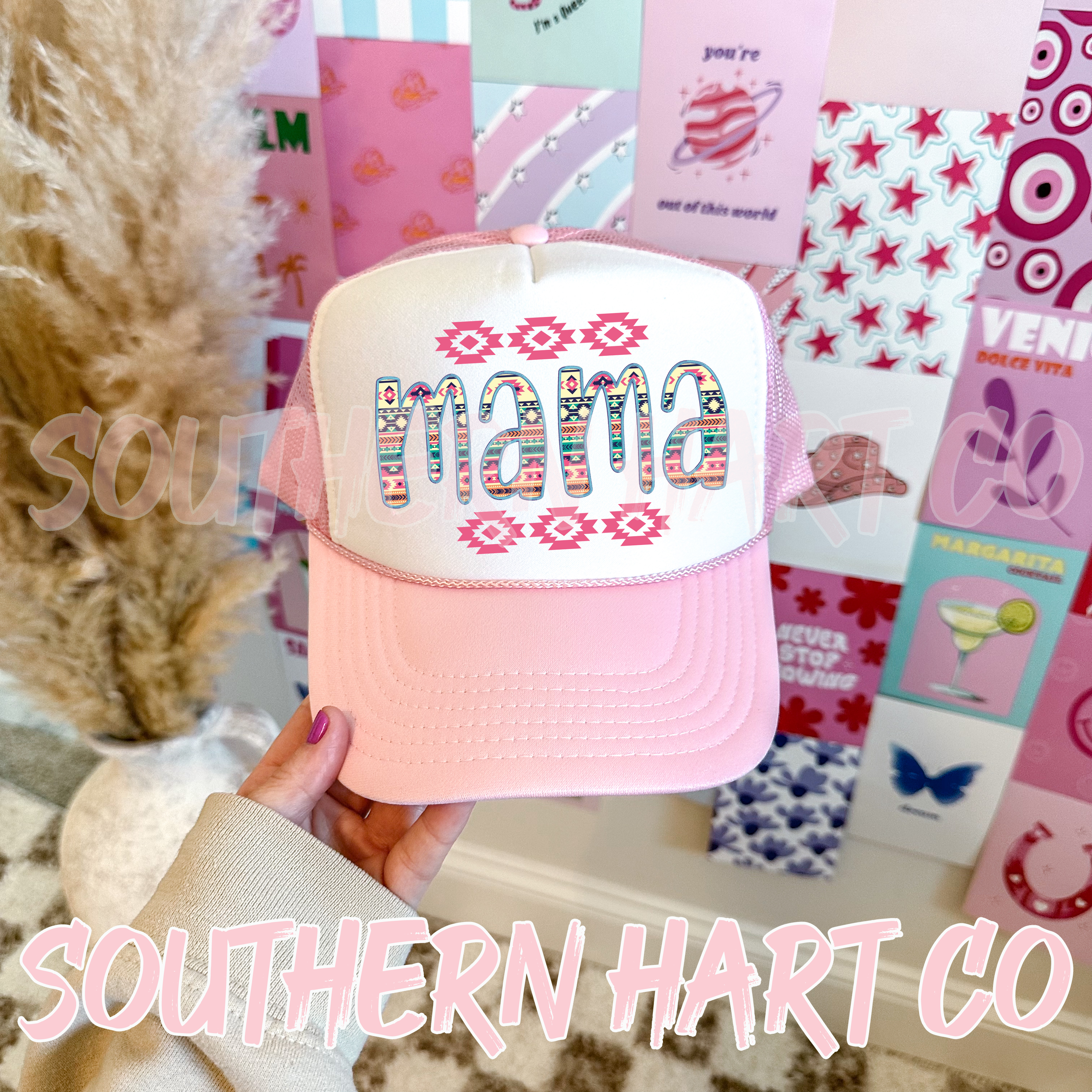 Pink Aztec Mama Hat