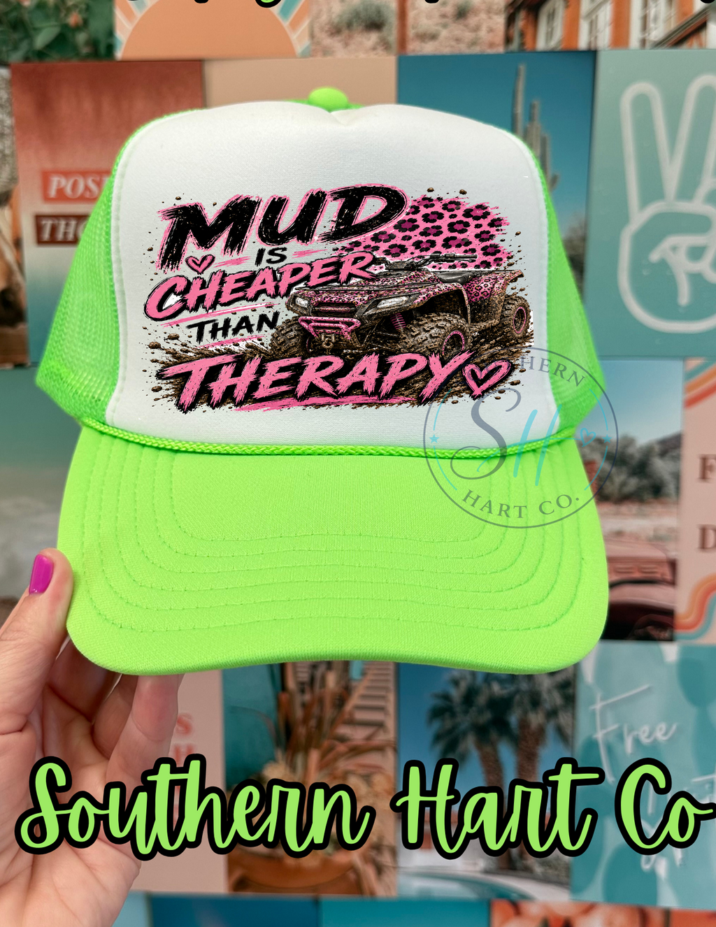 Mud is Cheaper than Therapy | Premium Foam Trucker Hat