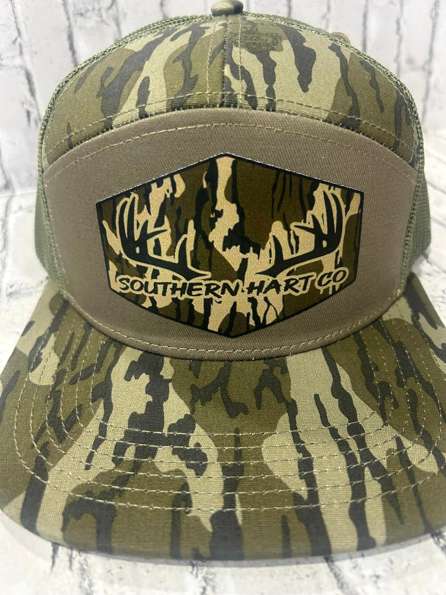 Bottomland Deer Antlers 7 Panel Hat